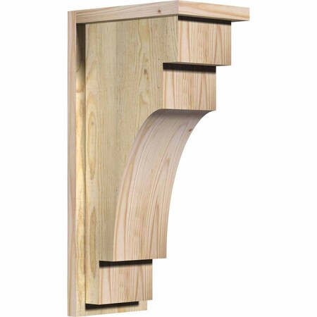 Ekena Millwork Mediterranean Rough Sawn Corbel w/Backplate, Douglas Fir, 8"W x 12"D x 24"H COR08X12X24MED01RDF